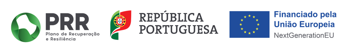 PRR — Plano de Recuperação e Resiliência, República Portuguesa, Financiado pela União Europeia NextGenerationEU